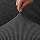 EBETA E Hockerbezug, Jacquard Husse, Überzug, Bezug für Ottomane, Fußbank (Dunkelgrau)