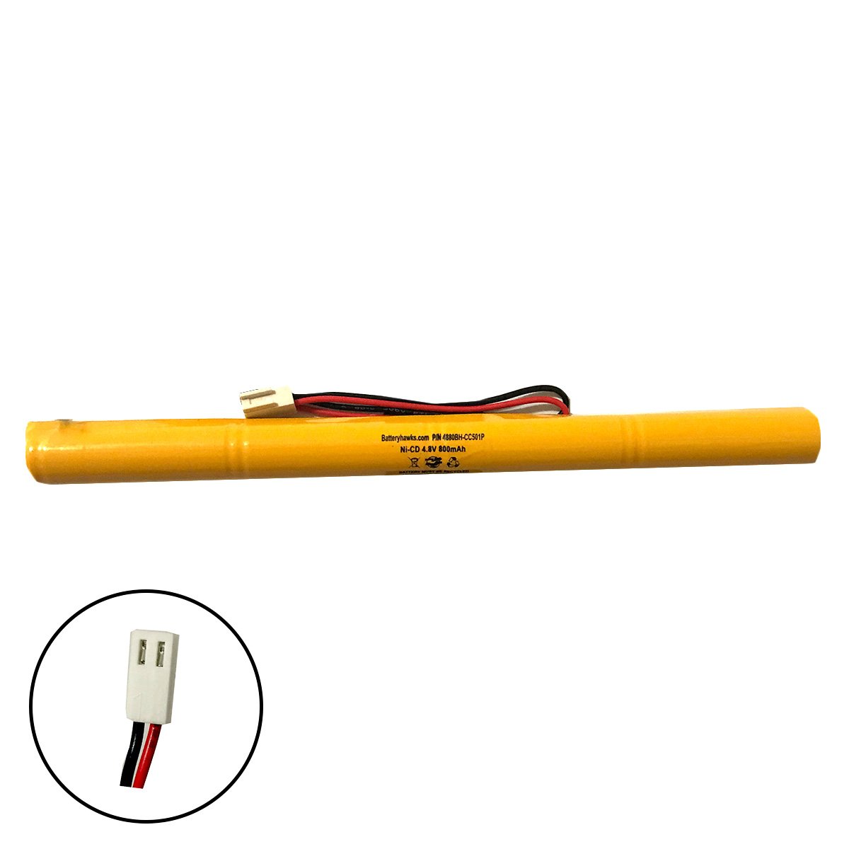 5 Pack NiCD Battery Replacement For Emergency/Exit Lights - 4.8V 800mAh For Evenlite B310011 Models