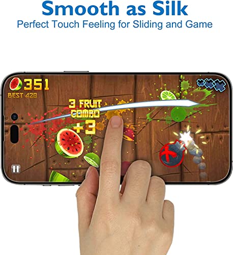 Image of STP FEEL AG Matte Gaming Screen Protector For iPhone 16 Pro 5G (Black, Pack of 1) Edge to Edge Coverage HD Clear, Anti-Scratch Tempered Glass