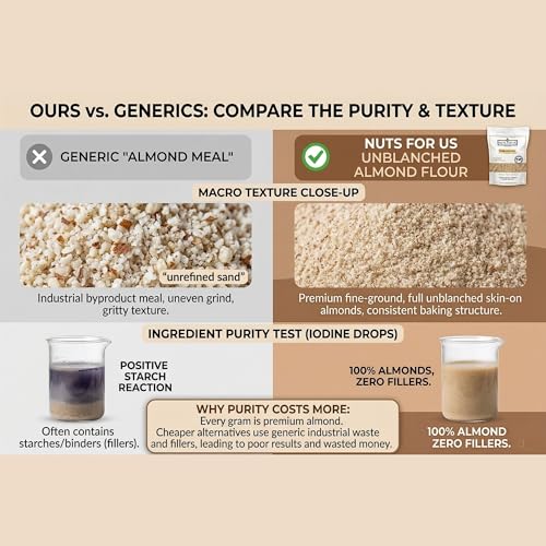 Image of Nuts For Us Natural Almond Flour (400g) | Pure Badam Powder for Baking & Keto Diet | Gluten-Free, High Protein Low Carb Keto Flour | Finely Ground Almonds