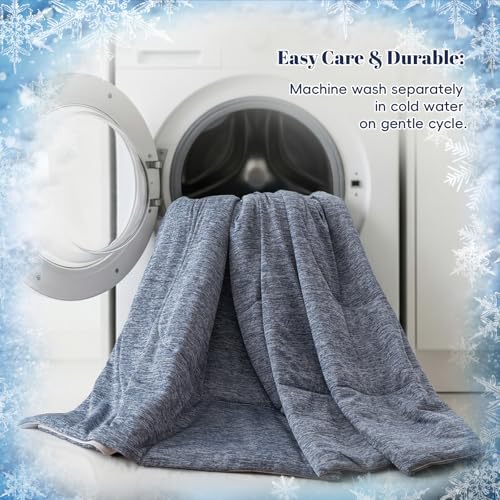 PHF Cooling Blanket for Hot Sleepers Night Sweat,Soft Quilted Comforter by PHF - Used condition - Image 8