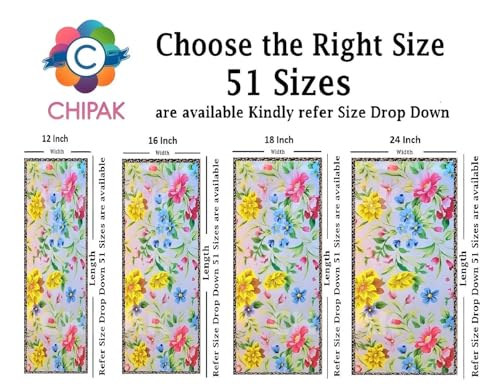 Image of CHIPAK Premium Vinyl Privacy Stained Window Glass Film (18x84 Inch) - Self-Adhesive Decorative Sticker Opaque Sheet Tint Wallpaper for Glass Cover Window, Door, Office, Home.| Anti-UV. Peppy Flowers