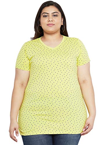 All Plus Size Solid Cap Sleeve V Neck Tee