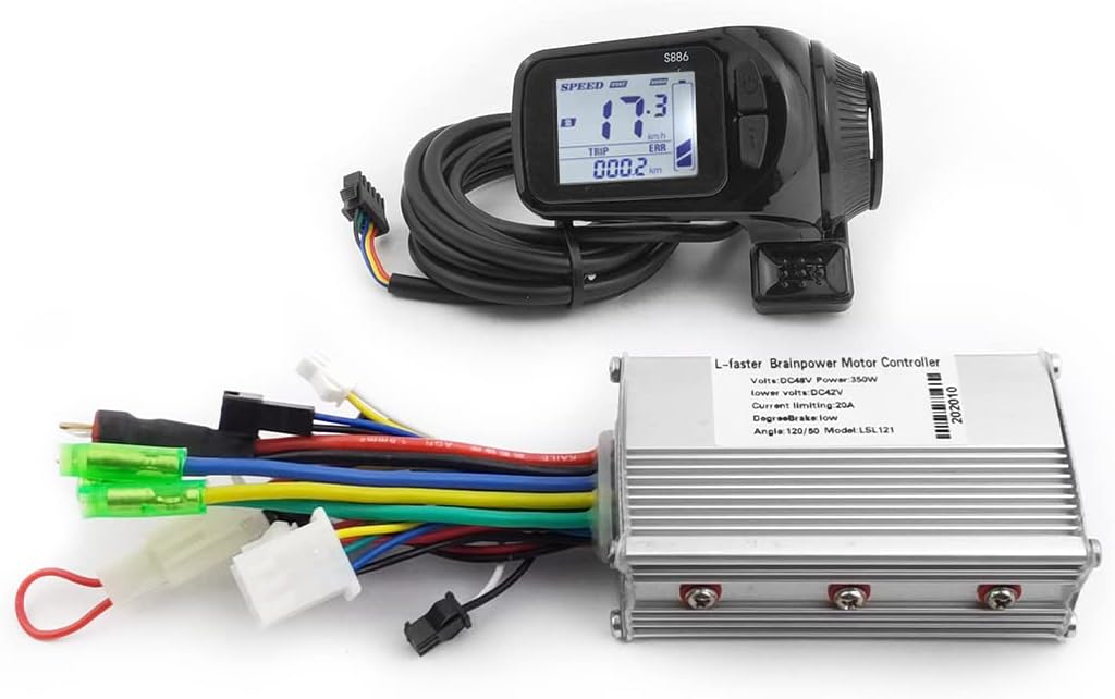 Scooter Brushless Controller with S886 Thumb Throttle LCD Panel Bike Hub Motor Controller LCD Thumb