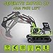kolegend Remote Control Excavator Toy 16 Inch, 11 Channel RC Construction Vehicles Hydraulic Haulers Digger Toys Gift for 6 7 8 9 10 Years Old Kids Boys
