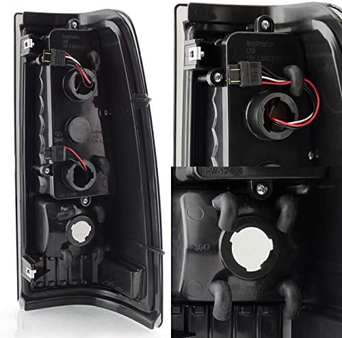 AKKON - For 99-02 Chevy Silverado |99-06 GMC Sierra Full LED Smoked Lens Tail Light + 3rd Third Brake Cargo Lamp