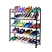 1ABOVE Étagère à chaussures à 5 niveaux, unité de rangement robuste, assemblage rapide, aucun outil nécessaire, peut contenir jusqu'à 15 à 20 paires (noir)