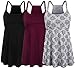 SUIEK Women's Nursing Tank Top Cami Maternity Bra Breastfeeding Shirts (Medium, Black+Burgundy+Grey Print - Fourth Style)