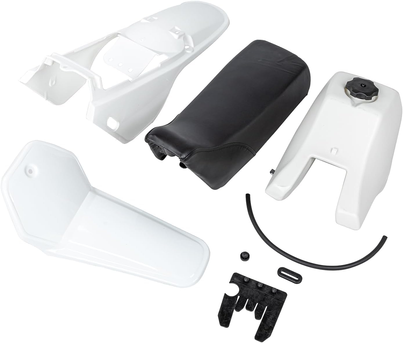PW80, PY80, PeeWee 80, Y-Zinger 80, LX80PY Plastic Kit, Tank Seat Gas Cap Petcock for yamaha PW80 PY80 PEEWEE Y-Zinger 80 Kid Bikes (Black)
