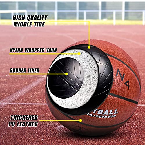 Jugana Kids Basketball Size 5(27.5") Youth/Junior Basketball, Official Size 7 (29.5”) Basketball Made For Indoor And Outdoor Basketball Games #TOP3