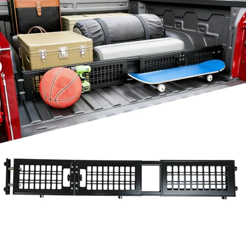 60"-70" Adjustable Truck Bed Divider for Full Size Truck, Cargo Divider for Pickup Truck Bed, MOLLE Panel, Fits Ford F150 Chevy Silverado Gmc Sierra Toyota Jeep Powder Coated Carbon Steel No Drilling