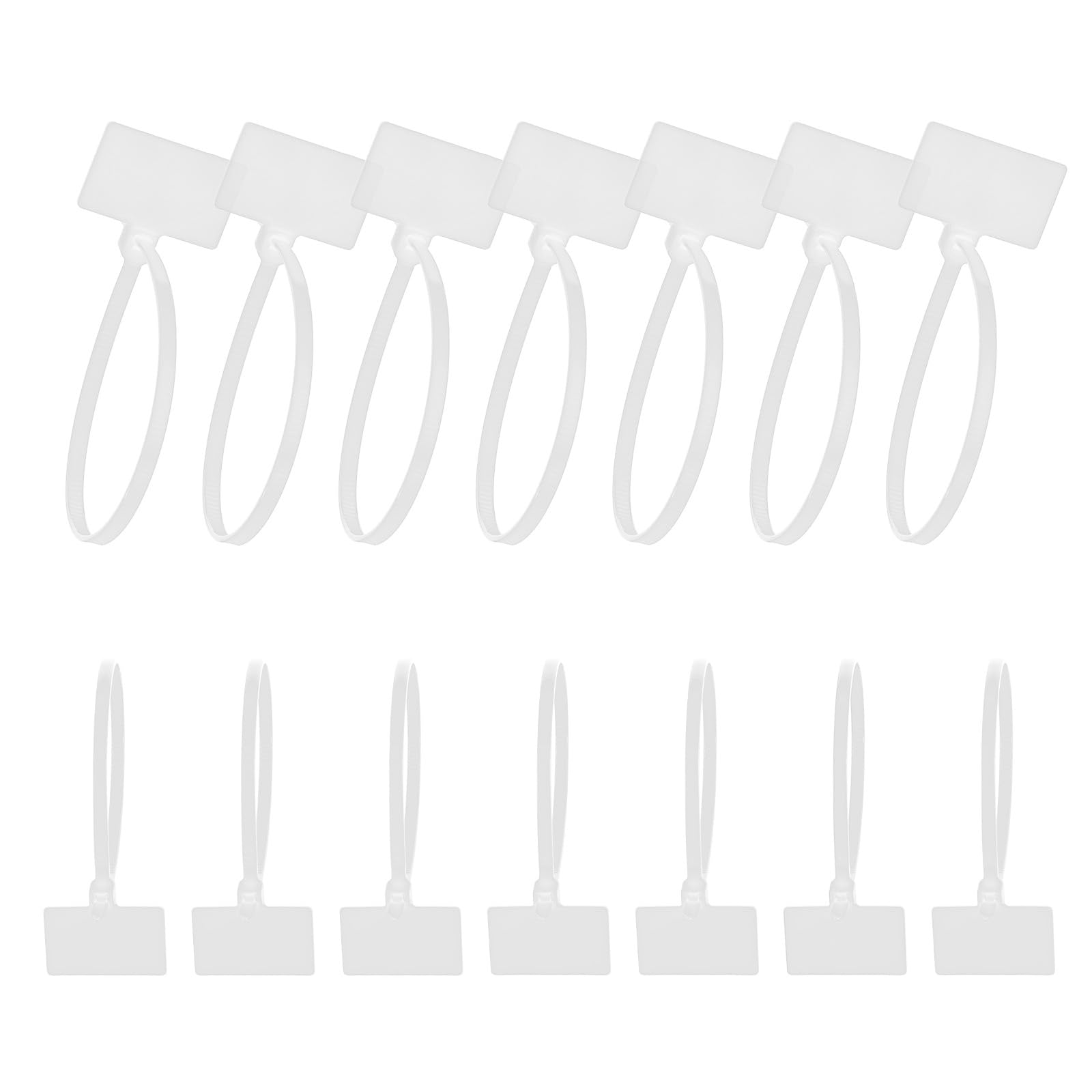 Cable Zip Tie with Tag 100 Pcs Wire Zip Ties with Label Self-Locking Plastic Nylon Cable Ties with Write On Label Multicolor Small Zip Tie Label Tags for Wire Marking Organizing (White)