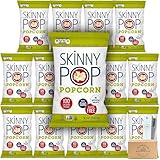 SkinnyPop Original Popcorn Individual Bags, Original Gourmet Popcorn, 0.65 Oz bags) 15 Pack Perfect for Every Day Snacking, Schools, Parties, Movie Nights, Office- With Surprise gift bag clip, By Drinkolin