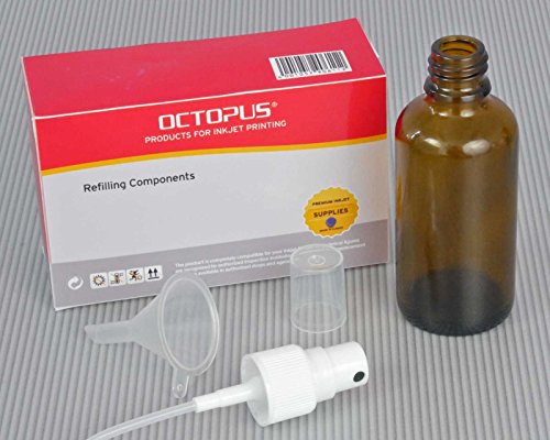 Octopus 5 x 50 ml Flaconi in Vetro Marrone con