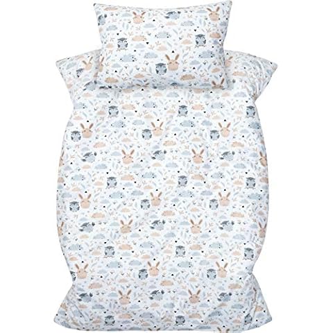 2 piece pcs 100% Cotton; Kids, Junior, Toddler, Baby, Children Bedding Set; Duvet Cover: 100 x 135 cm, Pillowcase: 40 x 60 cm, for children bed; cotbed; crib, Bed Duvet Cover and Pillowcase - Meadow Cover