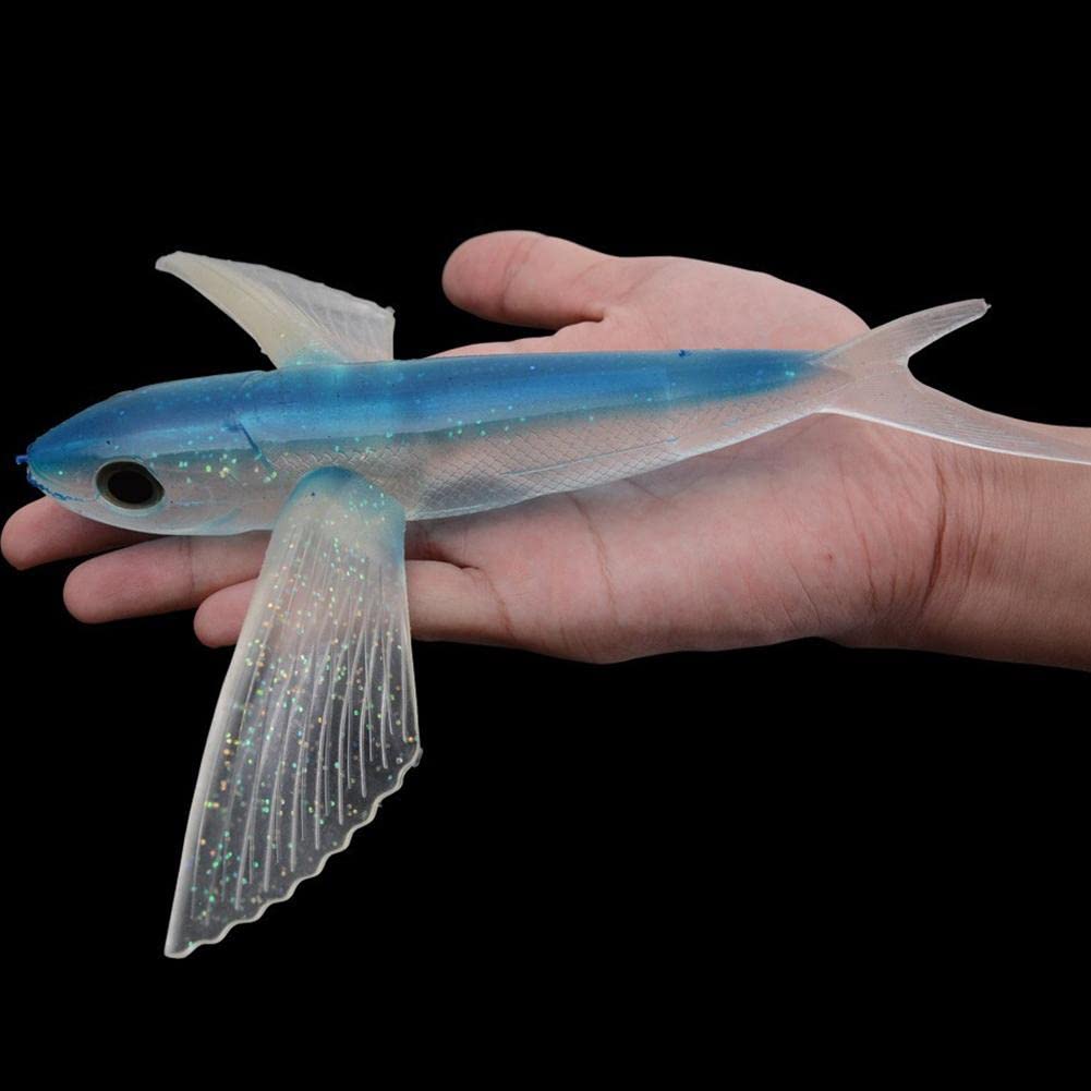 21cm 124g Bionic Flying Fish Señuelos de pesca artificial suave cebo (azul)