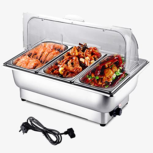 DBMGB 9L Chafing Dish Speisenwärmer丨Buffetwärmer丨Wärmebehälter丨Speisewärmer丨warmhalteplatte丨Warmhaltebehälter für Buffet…