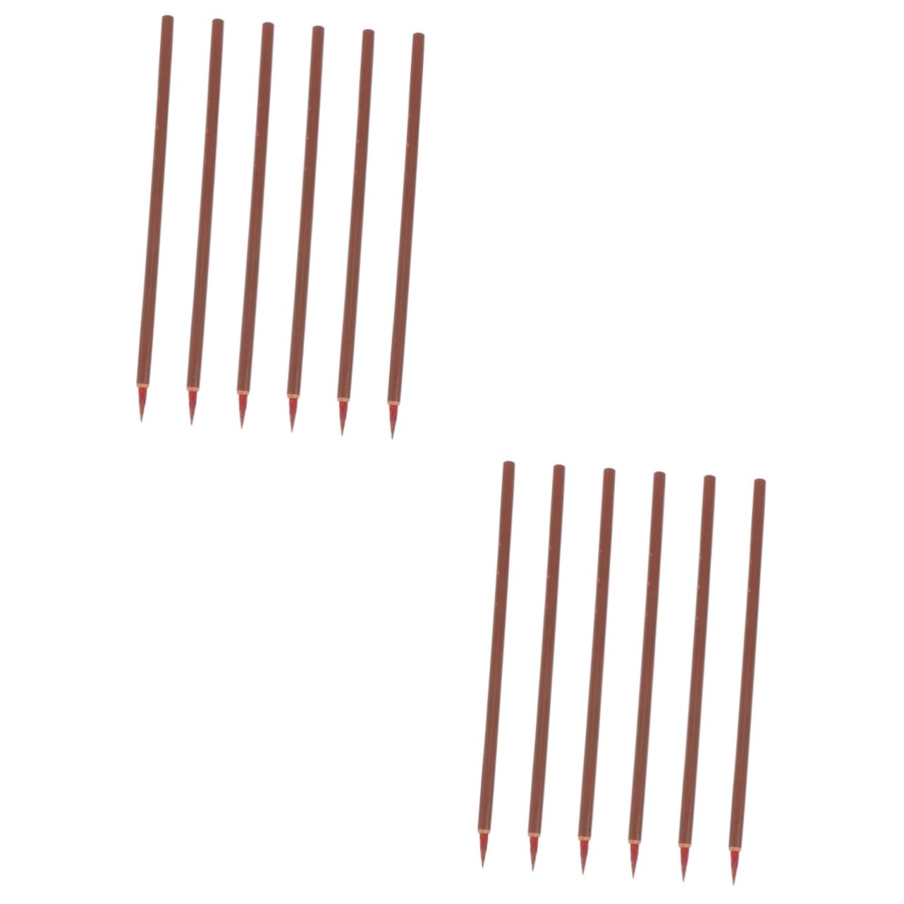 HOODANCOS 2sets Art Painting Brush Calligraphy Brush Set Traditional Writing Safe Material Portable Writing Tool for Acrylic Paint 6pcs*2