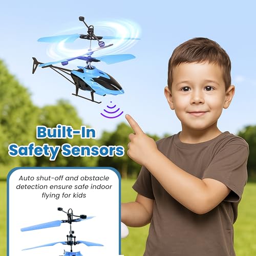 Image of Hand Controlled RC Helicopter | Infrared Gesture Sensor | Altitude Hold | Rechargeable Flying Toy for Kids & Adults | USB Charging | Indoor Outdoor | Multicolor
