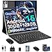 Tablet 10 Inch Android 15, 30GB RAM+128GB ROM (TF 2TB), 5G WiFi Tablets,Gemini AI/Widevine L1/8000 mAh/Octa-Core 2.0 GHz/Bluetooth 5.0/GPS/Face ID/8+5MP/2-in-1 Tablet with Keyboard and Mouse - Black