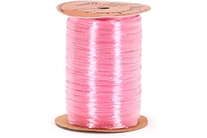 Berwick Offray Pink Azalea Raffia Ribbon: A Vibrant Touch for Crafting