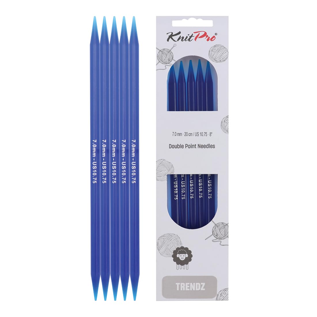 KnitPro Trendz Double Pointed Needles 8" (20cm) | 7.00mm