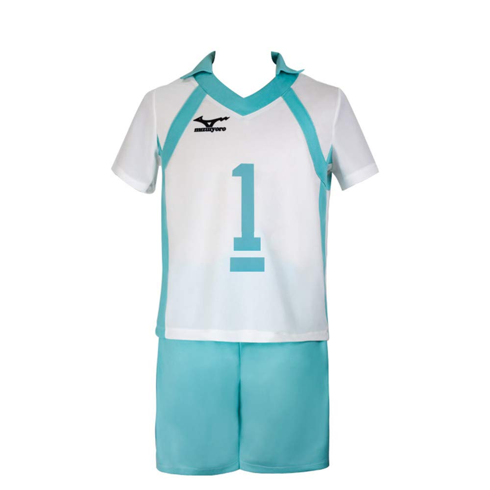 CHLOBLOM Aoba Johsai Uniform Haikyuu Cosplay Costume Halloween Oikawa Tooru Shirt and Shorts Suit