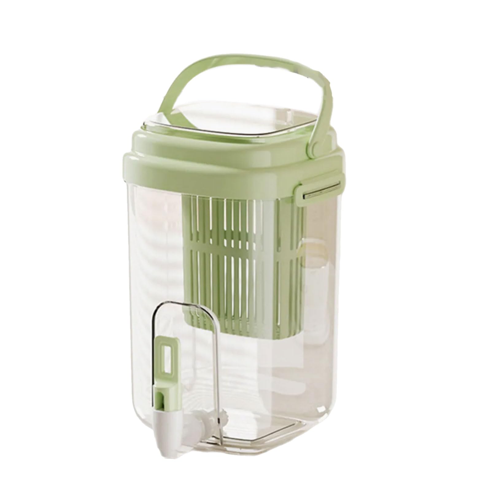 Kalttoy Green Large Capacity Iced Beverage Dispenser Leak Proof Container With Tap For Home Kitchen Outdoor Event Leak Proof Iced Beverage Dispenser