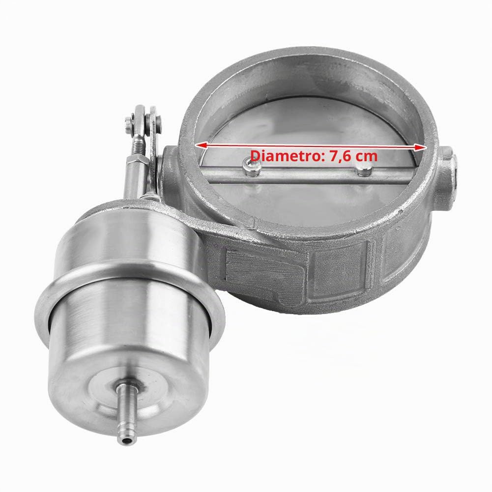 aqxreight - Ritaglio di scarico attivato a vuoto, valvola di controllo dello scarico dell'auto Boost Ritaglio di scarico attivato/scarico da 3 pollici(Normalmente chiuso)