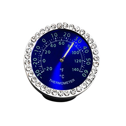 idain Car Dashboard Thermometer - Mini Vehicle Thermometer Decoration (White)