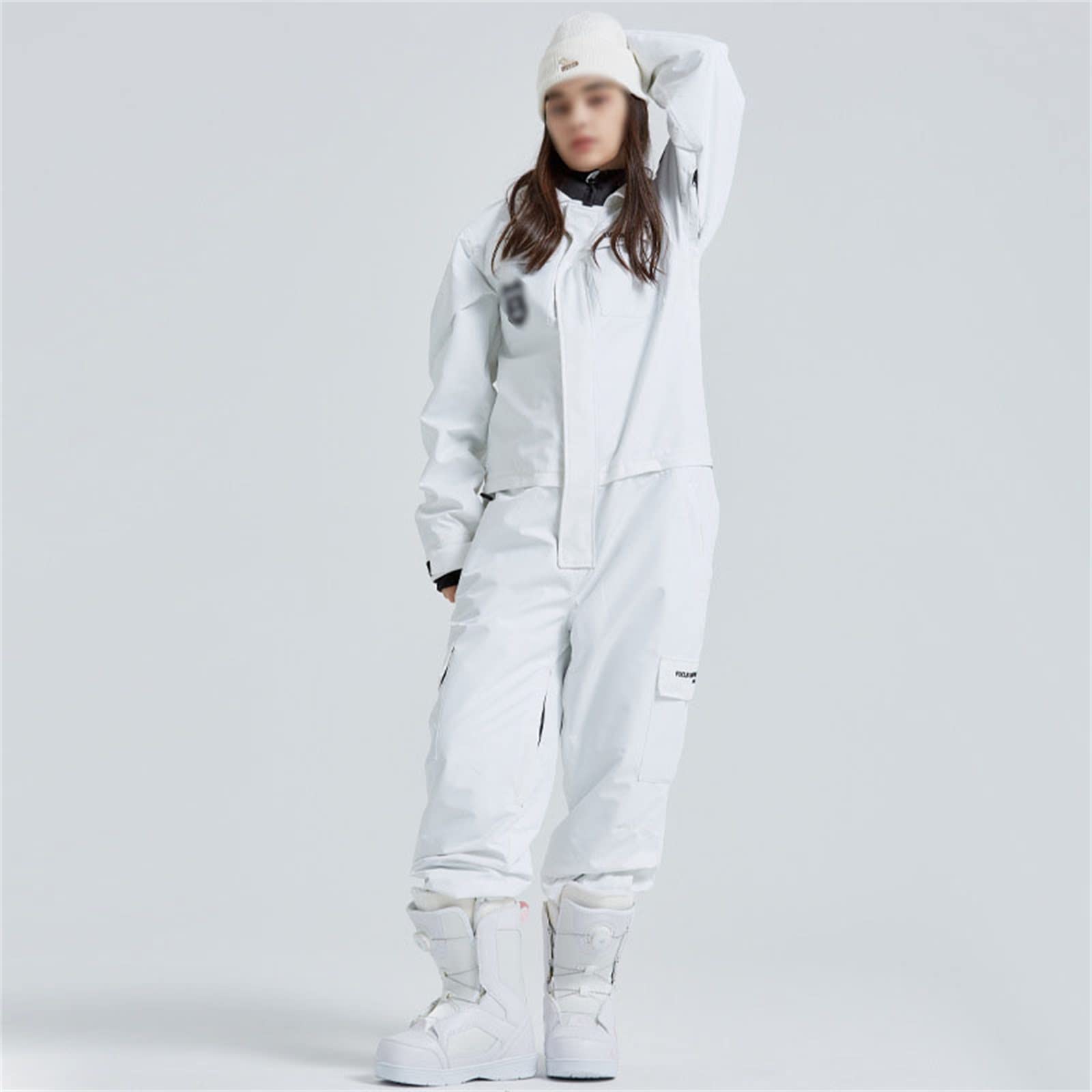 Amazon.co.jp: 女子スキーセット、 女性式防風防水強化一体型キャップ 