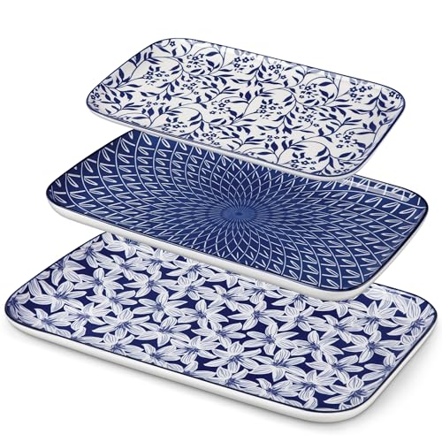 vancasso Serving Platters Set of 3, 16"/14"/12" Inch Rectangular ...