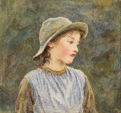 Tableau impressions d'art mural Helen Allingham toile portrait Hetty vintage 60x90cm