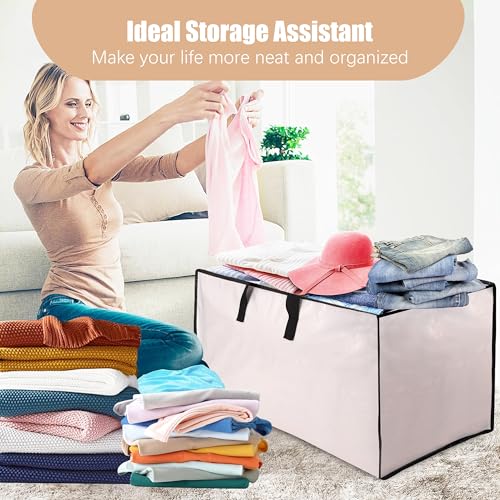 NATURELUX Heavy Duty Moving Bags with Backpack Straps and Strong Handles, Alternative to Moving Boxes and Storage Totes for Dorm Room Essentials, 12 Pack, Clear by NATURELUX - Image 7