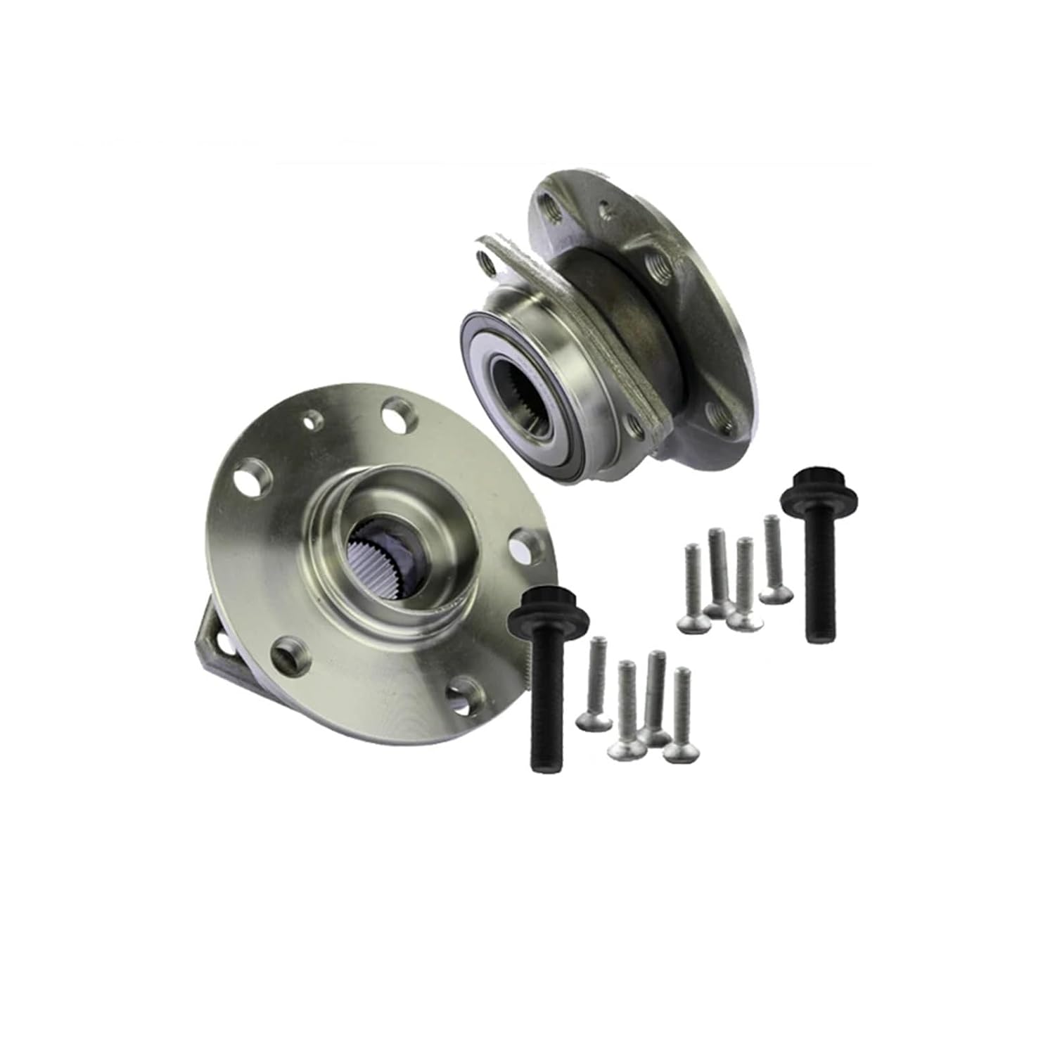 2PCS Front Wheel Bearing Kit + Hub for VW Golf MK V VI Plus for Audi A3 8P1 8PA 8P7 2003-2013 1T0498621 8V0598625 5K0498621