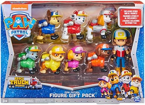 Paw Patrol, Big Truck Pups 8-piece Figure Gift Pack with Collectible Action Figures, Kids Toys for Ages 3 and up