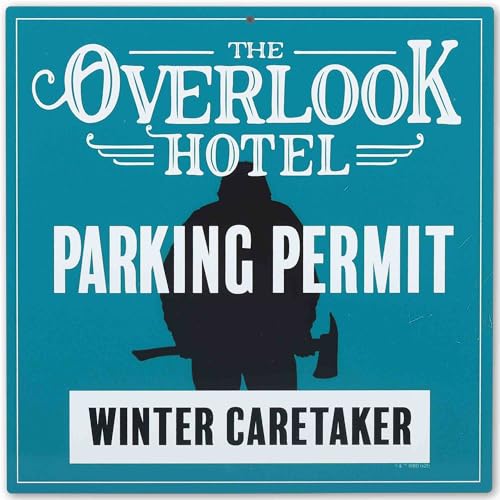 The Shining Overlook Hotel Parking Permit Metal Wall Decor - Spooky Overlook Hotel Sign for Halloween Decor
