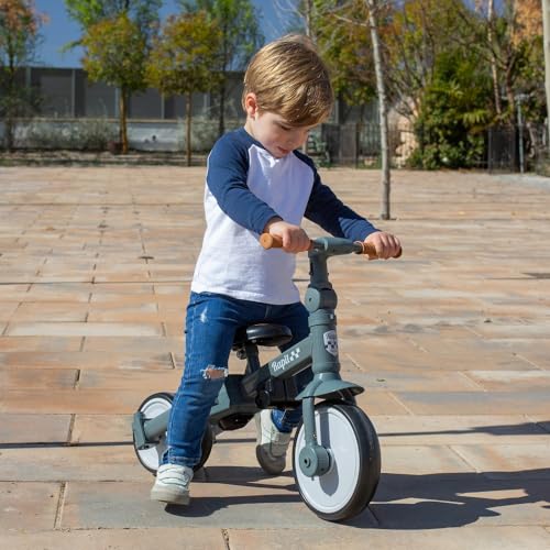 Triciclo Evolutivo 5 In 1 Per Bambini Interbaby | Triciclo Bambini 1 Anno A 5 | De | Da Triciclo A Bicicletta Con O Senza Pedali | Versatile E Adattabile | Colore Grigio - 5