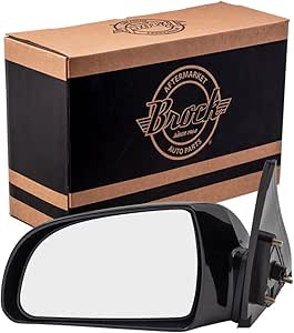 Brock Driver Side Left Power Mirror - Paint To Match Black With Heat, Fits 2006-2010 Hyundai Sonata