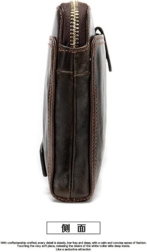 Miniatura 7 de LUYILA Bolso de mano grande de cuero largo para hombre, bolso de mano, monedero de viaje, pasaporte de negocios, funda para teléfono celular,