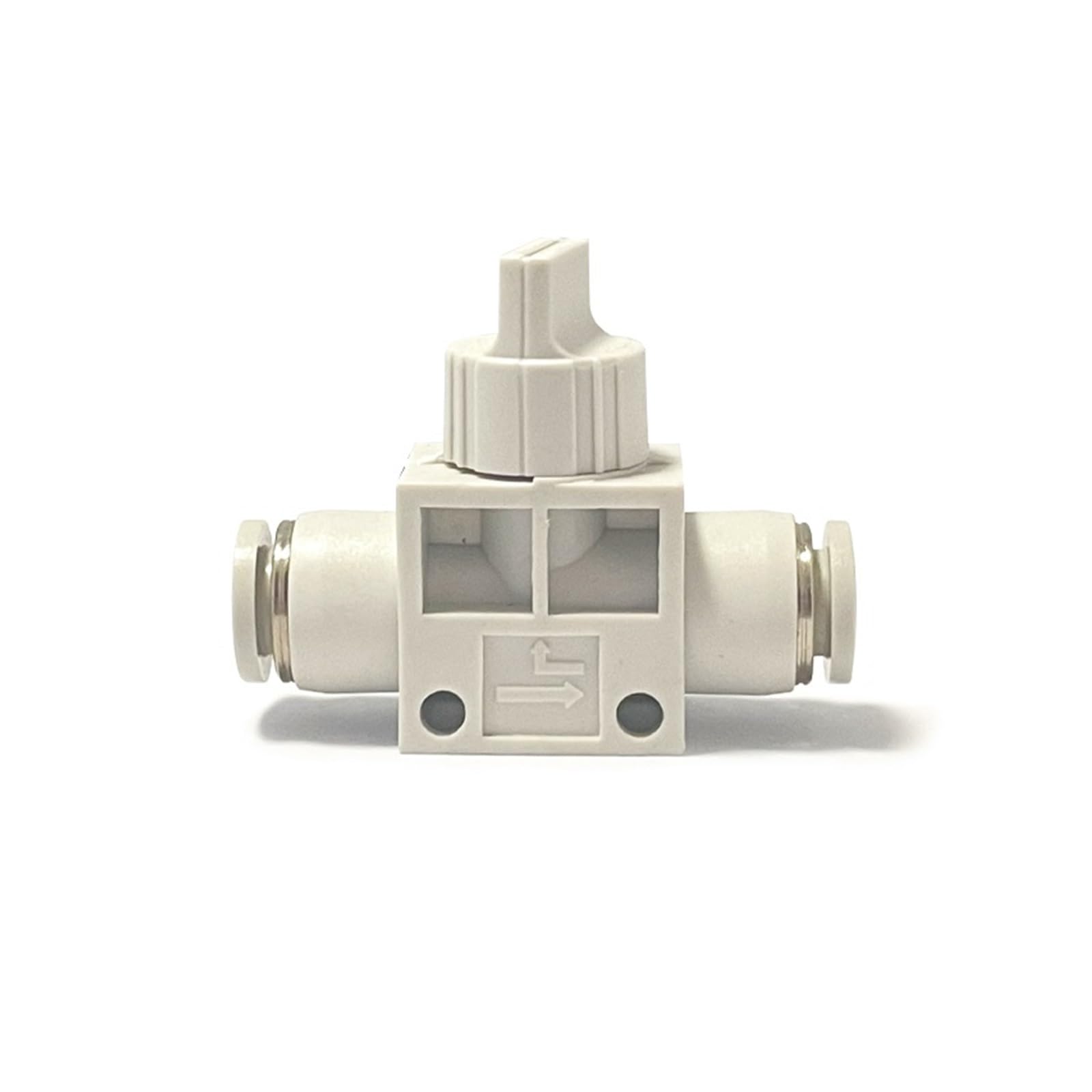 Valve de commutation manuelle HVFF blanche avec raccord instantané pour tube pneumatique