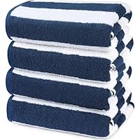 Utopia Towels Cabana Stripe Beach Towel, Oversized 100% Ringspun Cotton Pool Towels, Highly Absorbent Bath Towels for Bathroom