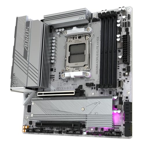 GIGABYTE B650M AORUS ELITE AX ICE Scheda madre - AMD Ryzen serie 9000, VRM a 12+2+2 fasi, fino a 8000 MHz DDR5 (OC), 1xPCIe 5.0 + 1xPCIe 4.0 M.2, LAN 2,5 GbE, WIFI 6E, USB 3.2 Gen 2x2 - Scheda madre - Immagine 3