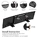 ELUTO Wide Angle Rear View Mirror Car Rear View Mirror Universal Convex Curve Rear View Mirror Clip on Original Mirror 12'' (305mm) for Cars SUV Trucks, (13)