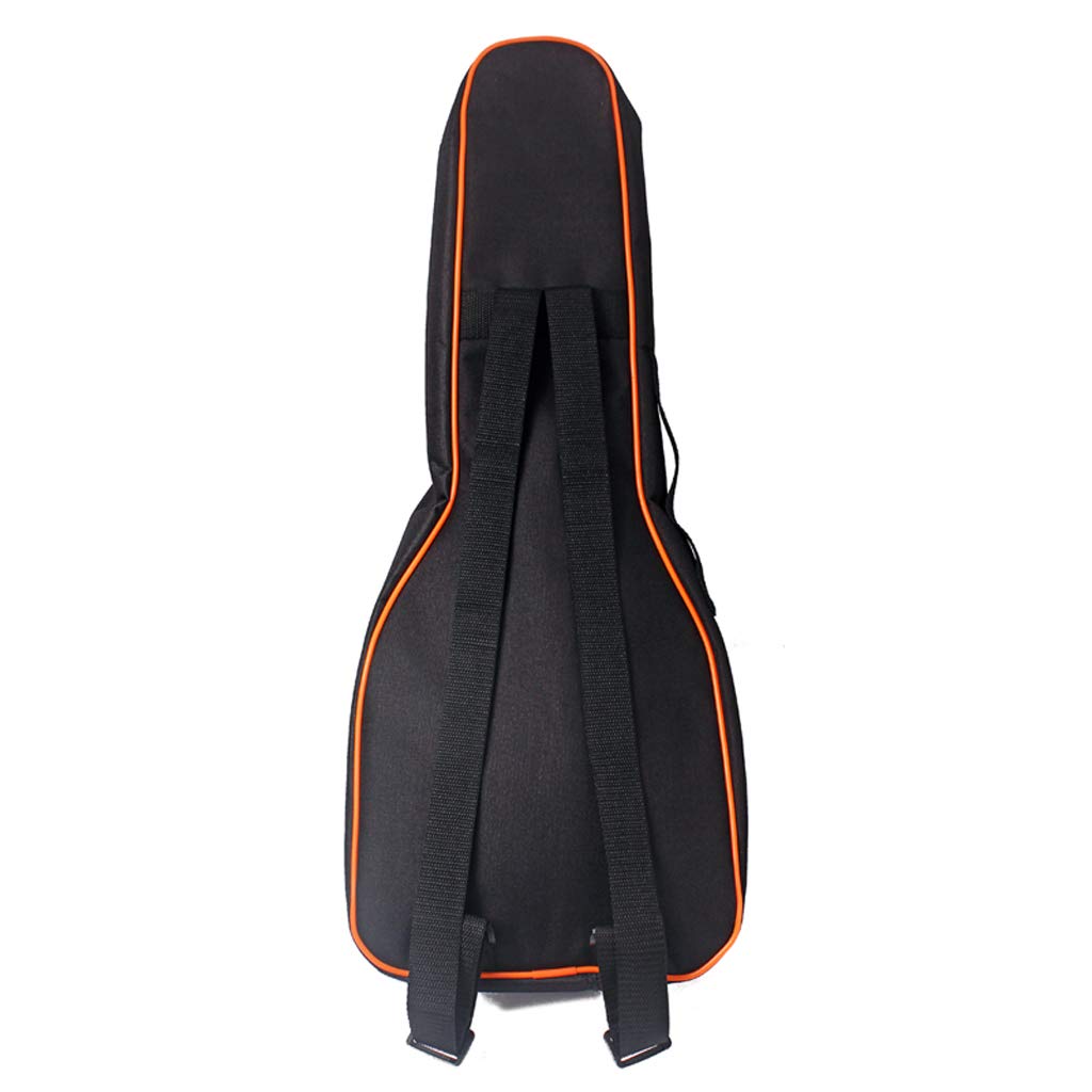 Alnicov Borsa per ukulele da 600D, fino a 24 pollici, design resistente all'acqua, borsa per ukelele tenore nero