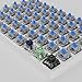 Zhouwang 105Pcs Crystal Blue Switches, 3Pcs Kailh Box Switches, Dustproof and Waterproof, Strong Tactile Feedback with Crisp Click Sound, Suitable for MX Gaming Mechanical Keyboards (108Pcs)