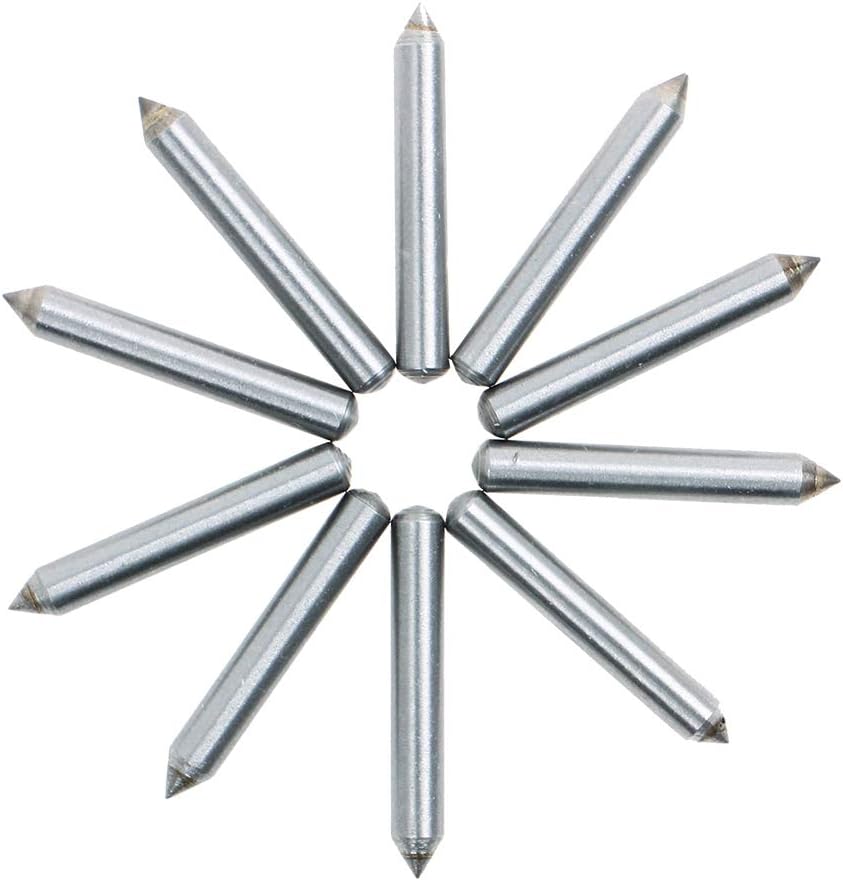AUTOTOOLHOME 10pc Carbide Tips Nozzle for Electric Engraver Engraving Metal Wood PVC Plastic