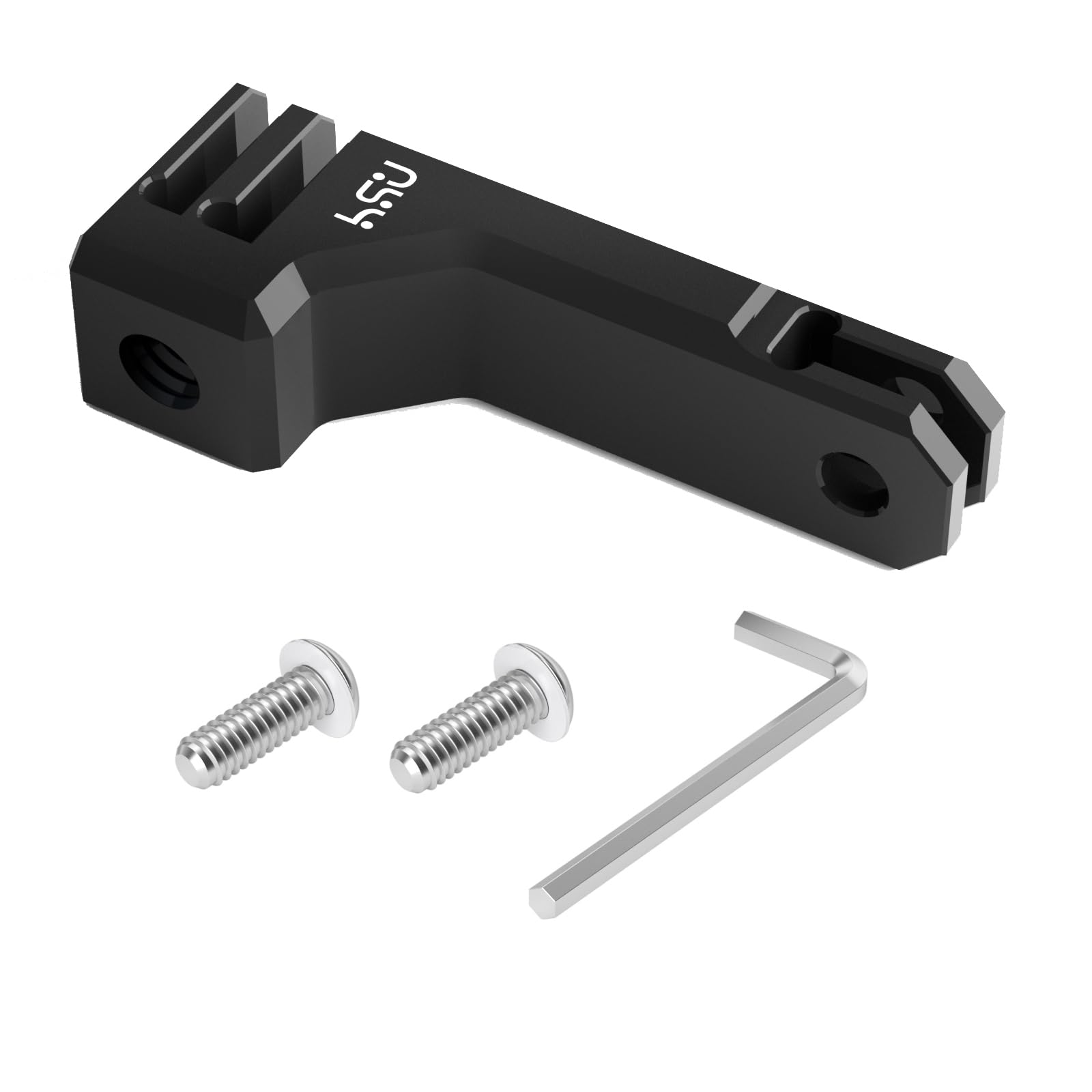 HSU Fixation Vertical pour GoPro, Adaptateur de Montage en Aluminium 90° pour Hero 12/11/10/9/8/7/6/5/4/3 Caméras d'action