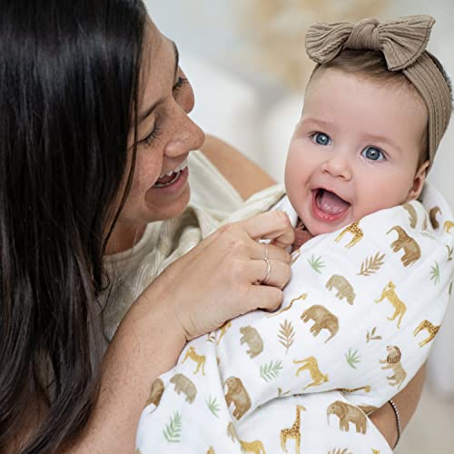 Image of aden + anais Essentials Dream Blanket, Muslin Baby Blankets for Girls & Boys, Ideal Lightweight Newborn Nursery & Crib Blanket, Tanzania