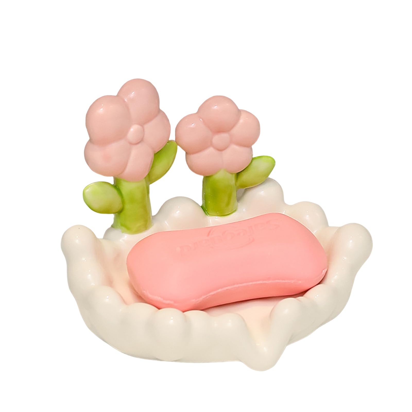 Kalttoy Creative Flower Soap Box Draining Antislip Soap Bathroom Access Holder for Bathroom Bath Tray